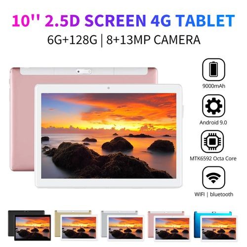 Generic 10 Inch 6+128GB HD Tablet PC Android 9.0 8 Core Wifi Bl Rose