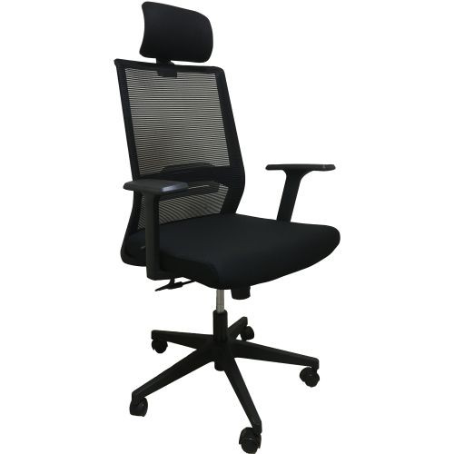 Chairs R Us Ergonomic High-back Office Chair,Mesh Back With Fabric Seat